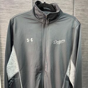 Under Armour Full Zip Up Dodgers Jacket Size Medium